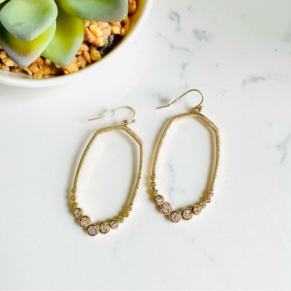 Jewelry - 2/$30🌵 Gold Geo Teardrop Earrings Sparkle Dots NEW Bohemian Boho Jewelry Gift